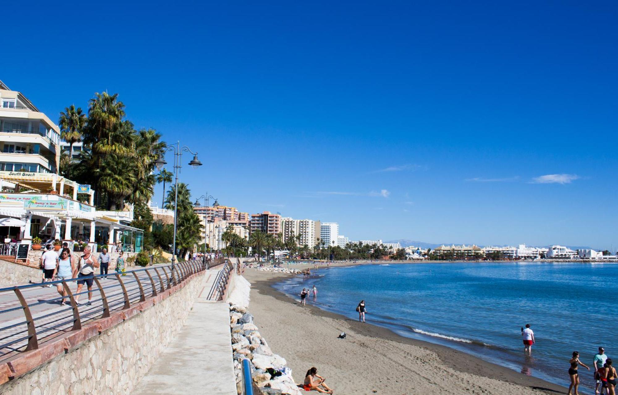 Benal beach suite II, estudio con parque acuático y vistas al mar. Benalmádena Exterior foto