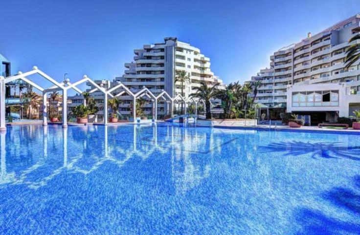 Benal beach suite II, estudio con parque acuático y vistas al mar. Benalmádena Exterior foto