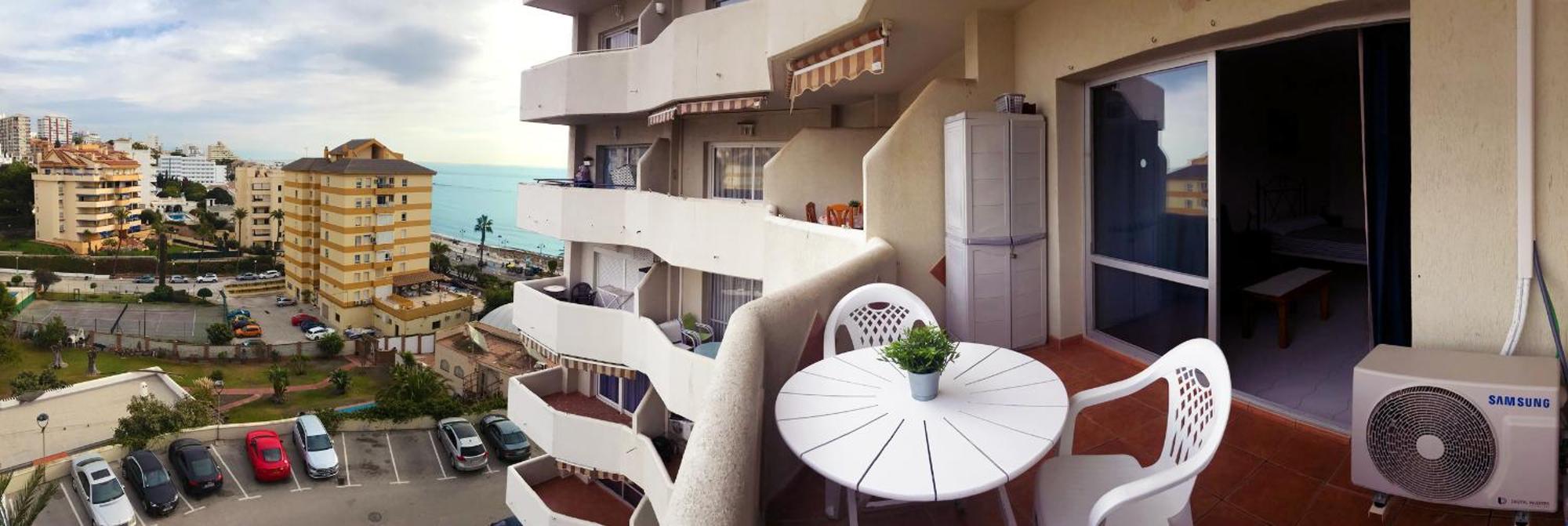 Benal beach suite II, estudio con parque acuático y vistas al mar. Benalmádena Exterior foto