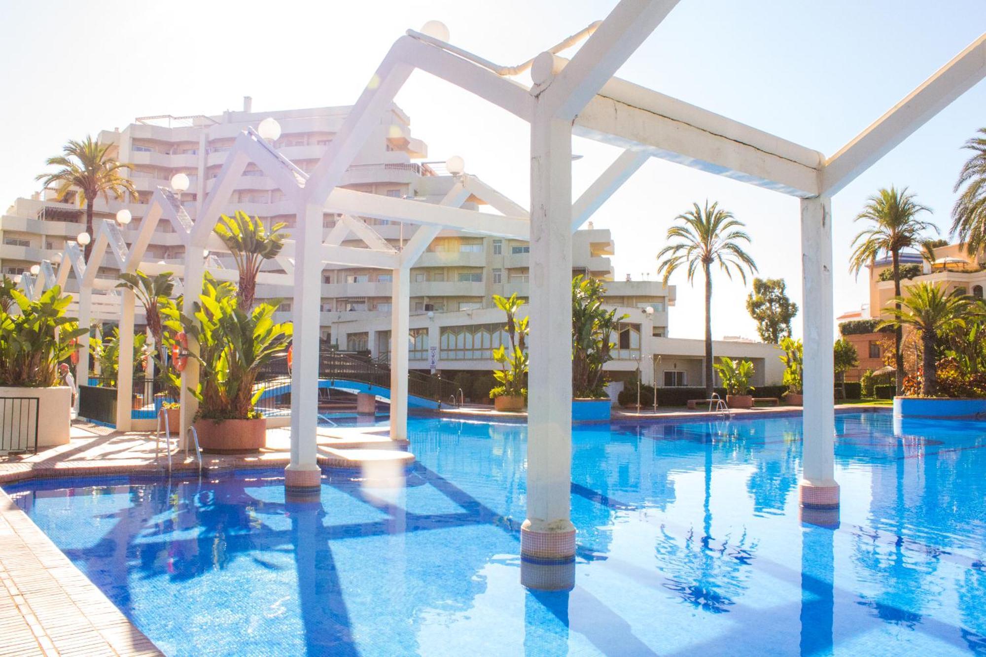 Benal beach suite II, estudio con parque acuático y vistas al mar. Benalmádena Exterior foto